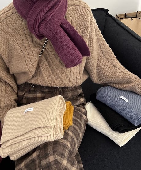 simple rib muffler/9color