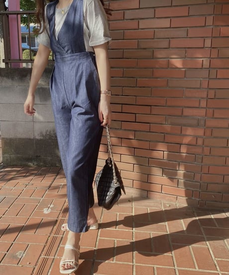 denim jumper all-in-one