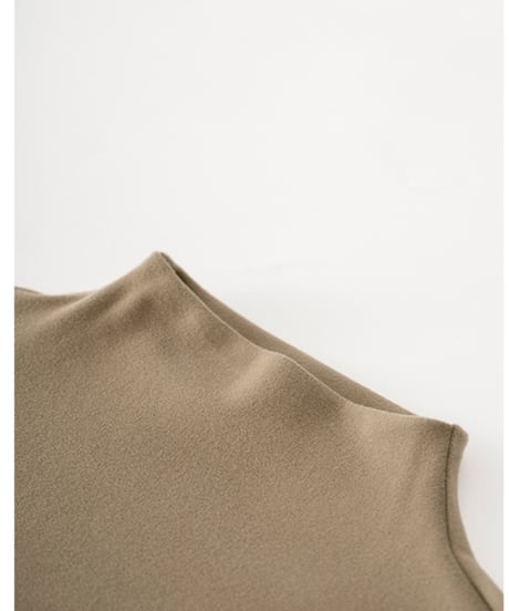 fleece high neck tops/2color