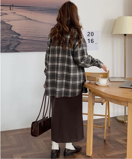 tight long skirt/2color