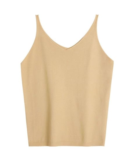 [OUTLET]V neck knit camisole/5color(ネコポス)