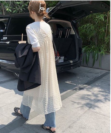 dot see-through dress