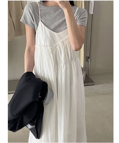 shirring design camisole OP