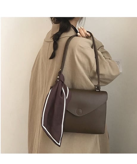 simple shoulder bag & scarf/3color