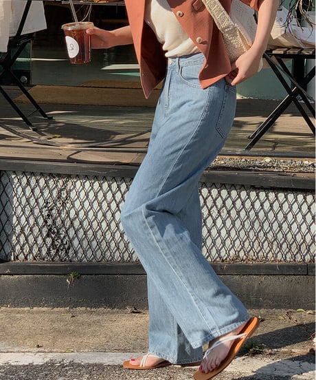 (standard)high rise straight denim/3color