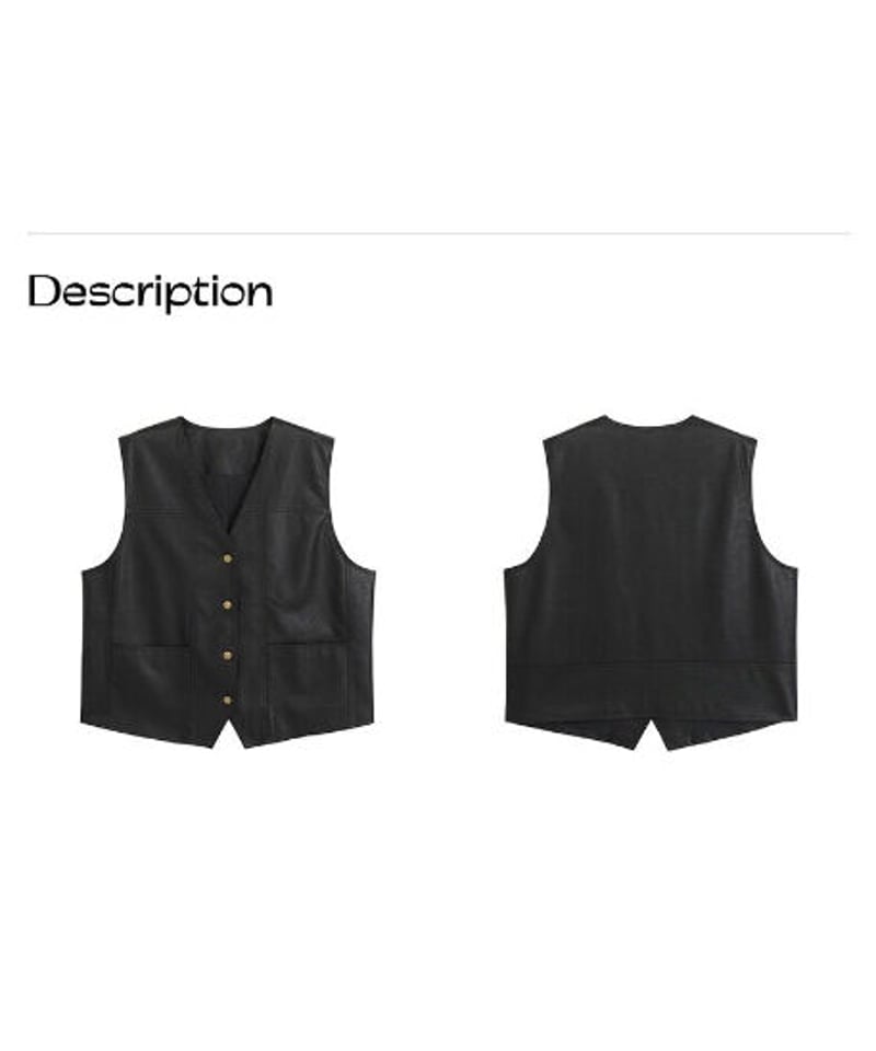 eco leather vest | as.style