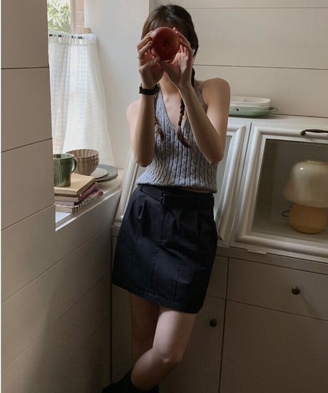 waist belt box skirt/2color(ネコポス)