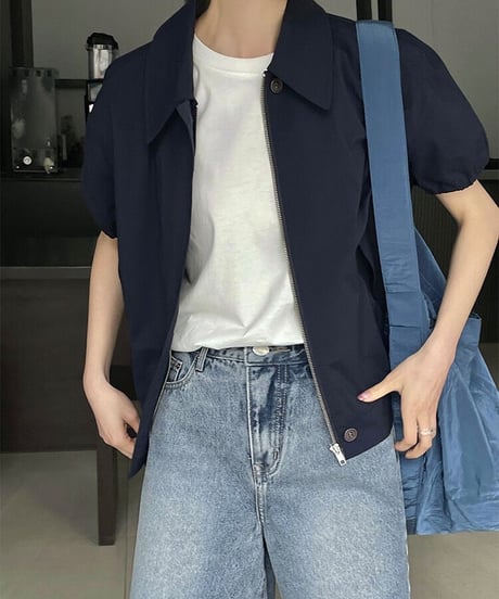 half sleeve blouson/2color