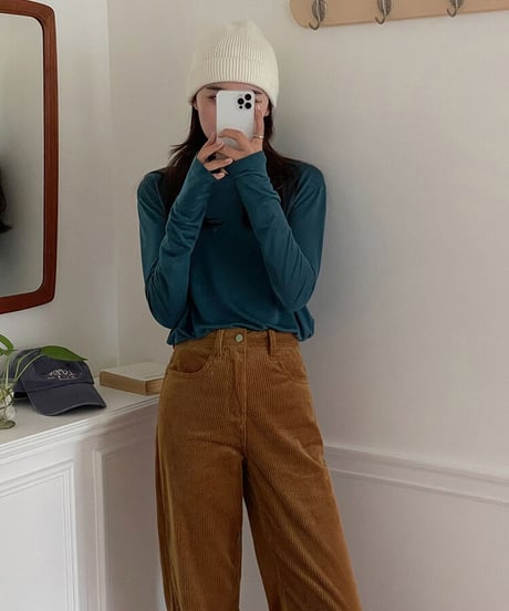 corduroy straight pants/4color