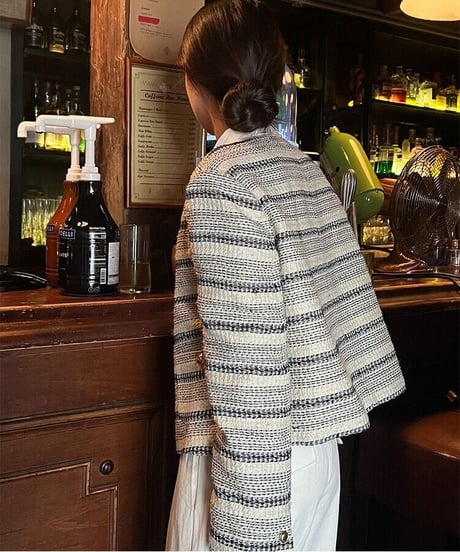 tweed random border jacket
