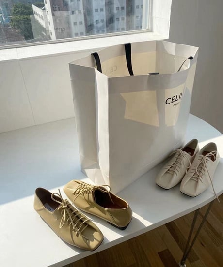 lace up flat shoes/3color