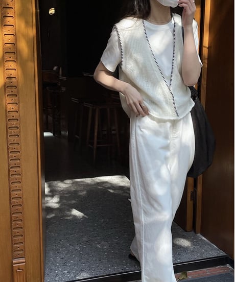 v neck mohair knit vest(ネコポス)