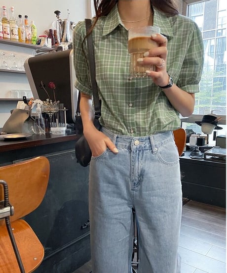 retro check shirt(half sleeve)/2color(ネコポス)