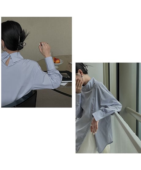 tencel design blouse shirt/3color(ネコポス)