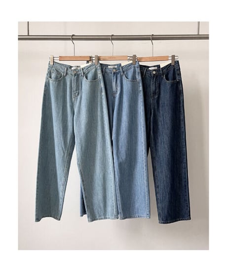 (standard)high rise straight denim/3color