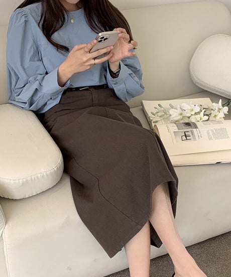 [OUTLET]volume sleeve blouse/3color