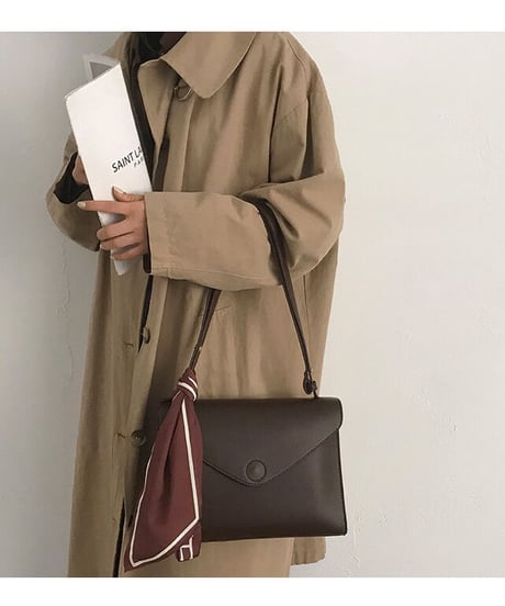 simple shoulder bag & scarf/3color
