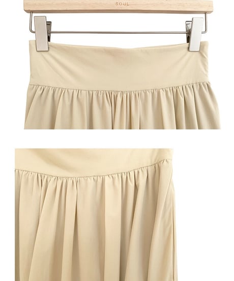 tuck flare maxi skirt/3color