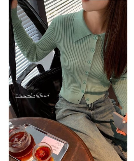 color polo rib tops/8color(ネコポス)