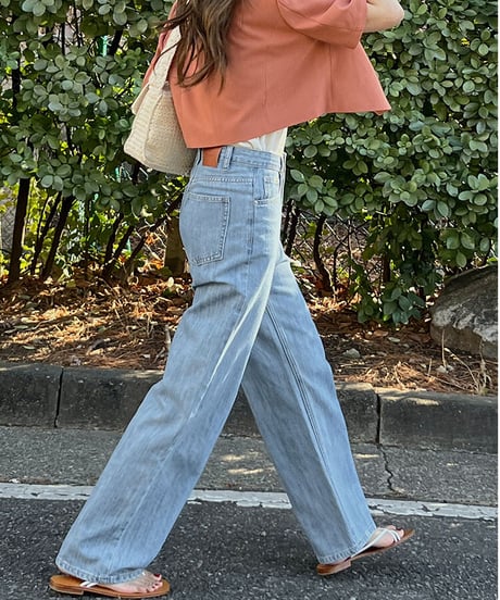 (standard)high rise straight denim/3color