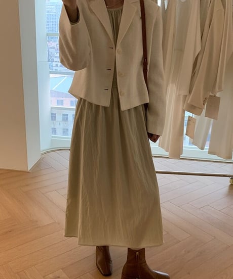 airy long dress/3color