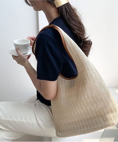 summer piping  tote bag/3color