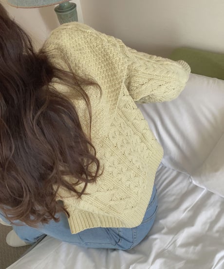sailor collar knit cardigan/3color