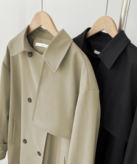 back button short trench coat/2color