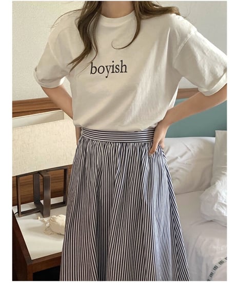 stripe marin skirt/2color