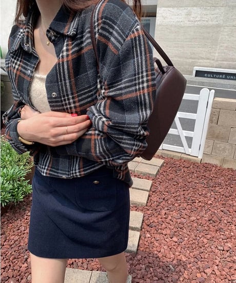 check flannel shirt/2color