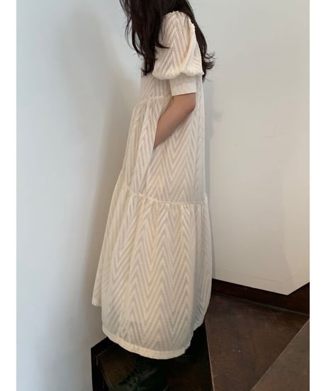 airy puff sleeve OP/2color
