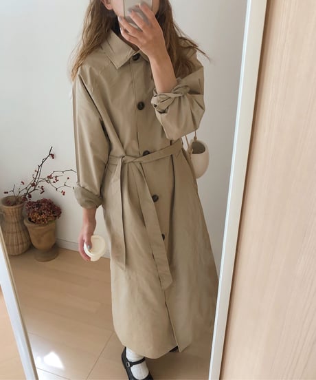 [OUTLET]long sten collar coat/2color