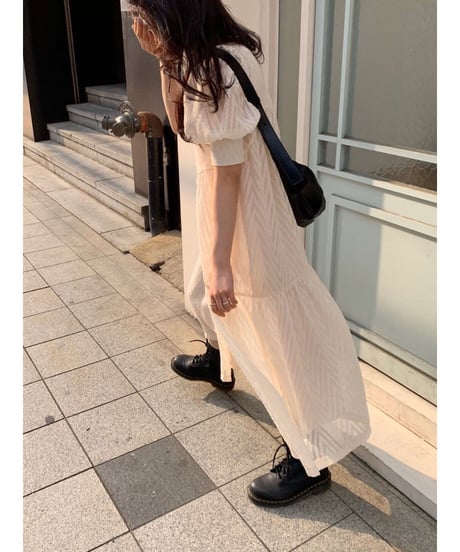 airy puff sleeve OP/2color