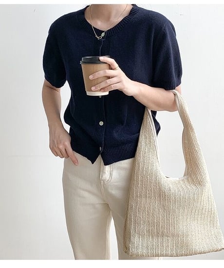 summer piping  tote bag/3color