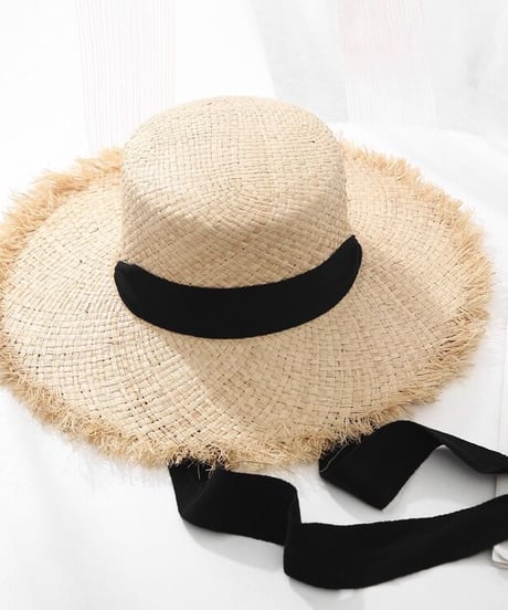 ribbon summer hat/3color