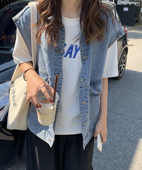 denim over vest/2color