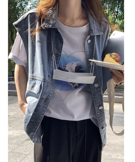 denim over vest/2color