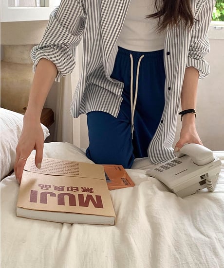 stripe over shirt/3color