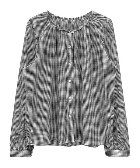 gingham check blouse/4color(ネコポス)