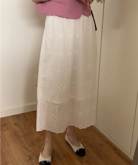 cotton lace skirt