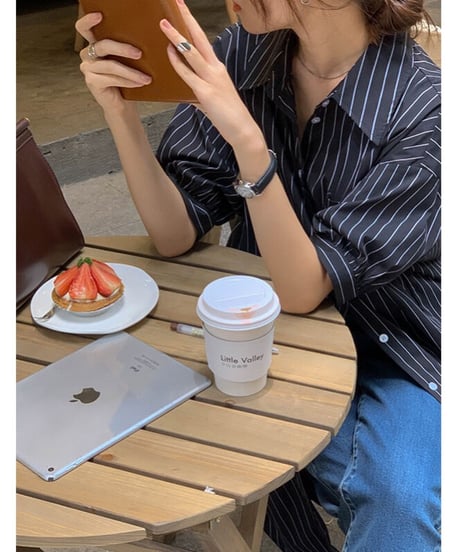 stripe shirt OP（half sleeve）/2color