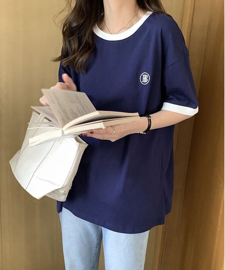 one point color T-shirt/2color(ネコポス)
