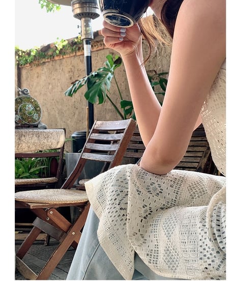 【期間限定】lace long tank top dress/2color（ネコポス）