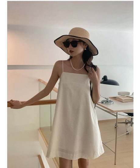 [OUTLET]linen camisole tunic/2color(ネコポス)