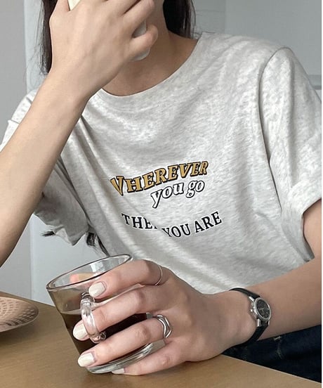 wherever logo T-shirt/2color(ネコポス)