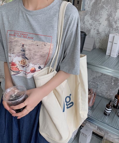 photo print T-shirt/2color(ネコポス)