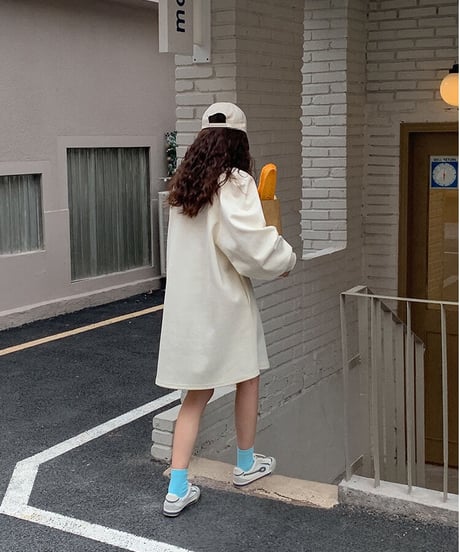 balloon sleeve middle one-piece/2color