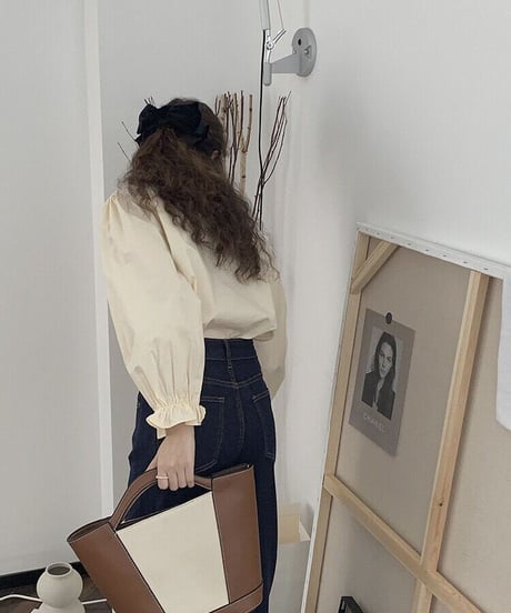 cotton simple blouse/2color(ネコポス)