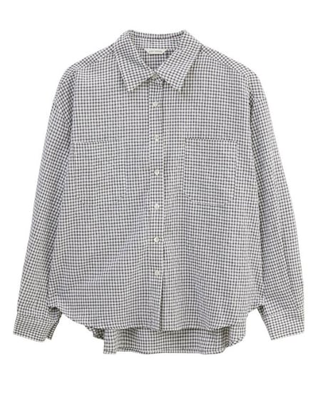 gingham check daily shirt/2color