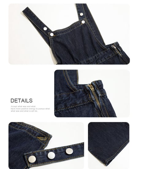 flare denim salopette/2color